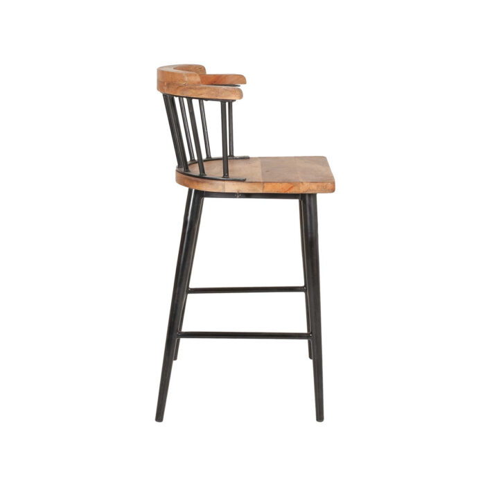 Tucker Mango Wood and Iron Counter Stool - Image 3