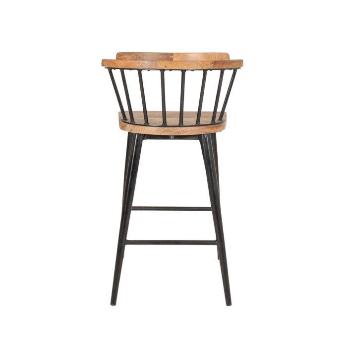 Tucker Mango Wood and Iron Counter Stool - Image 4