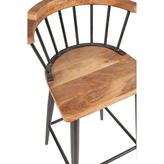 Tucker Mango Wood and Iron Counter Stool - Image 6