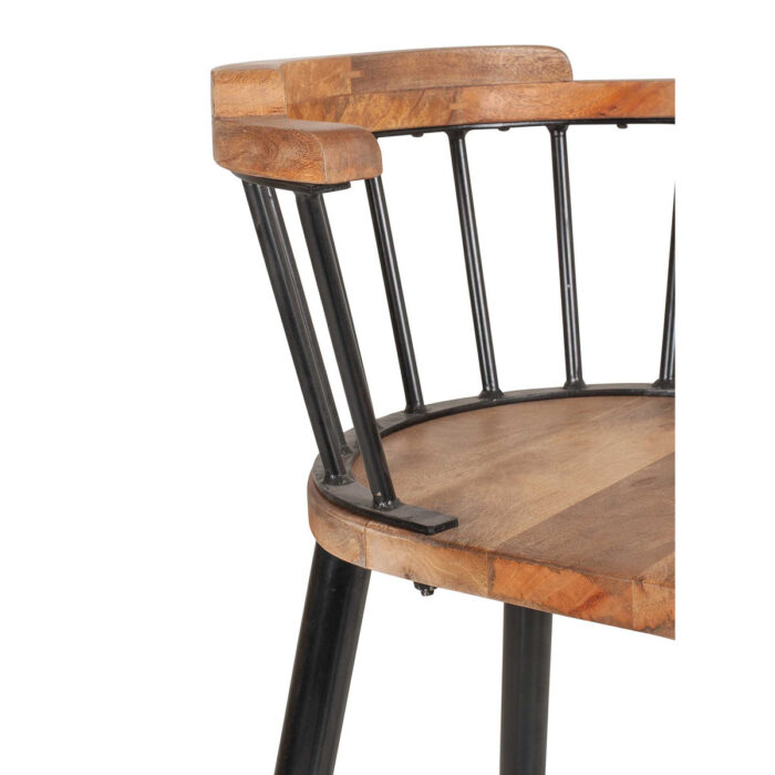 Tucker Mango Wood and Iron Counter Stool - Image 8