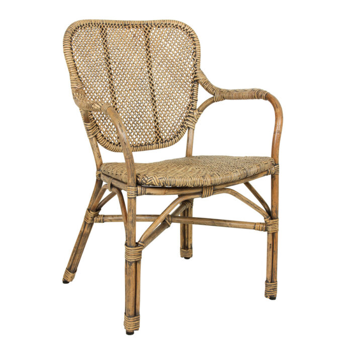 Kai Antique Rattan Arm Chair, Natural Antique
