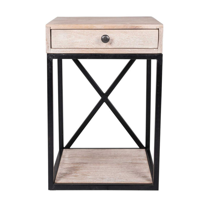 Dasta One Drawer Mango Wood Side Table - Image 5