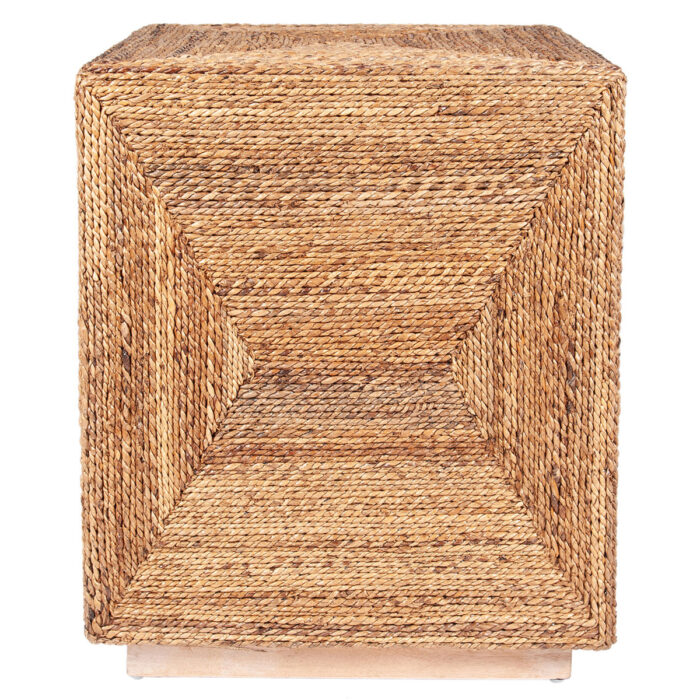 Soren Braided Seagrass Cube Accent Table - Image 2