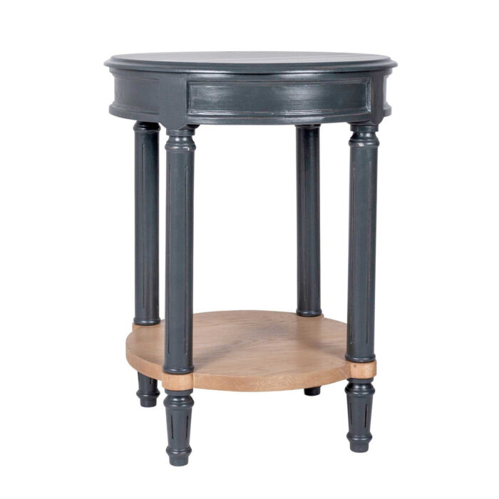 Sorano Side Table - Black, Shelf Natural 20x20x26