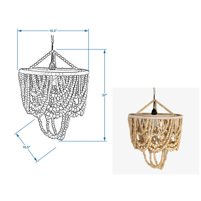 16.5" Delilah Hanging Lamp - Image 2