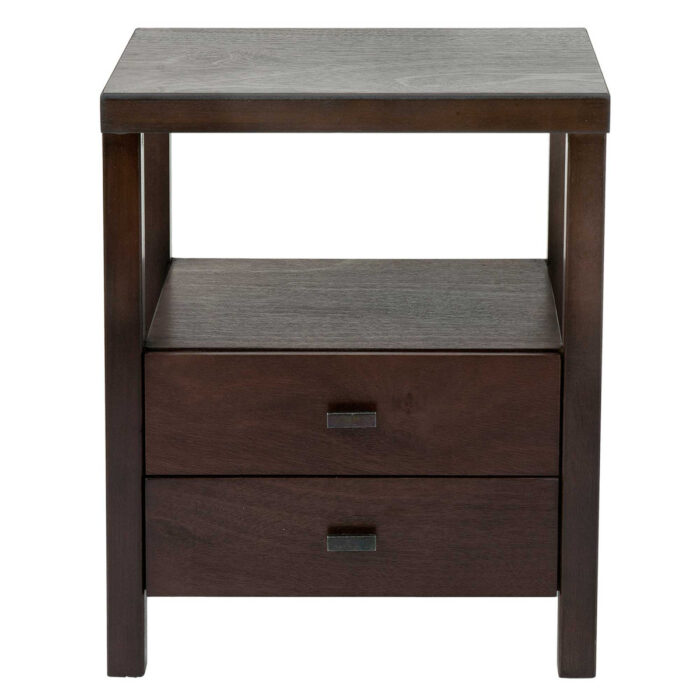 Hooper 2 Drawer Wooden Accent Side Table - Image 4