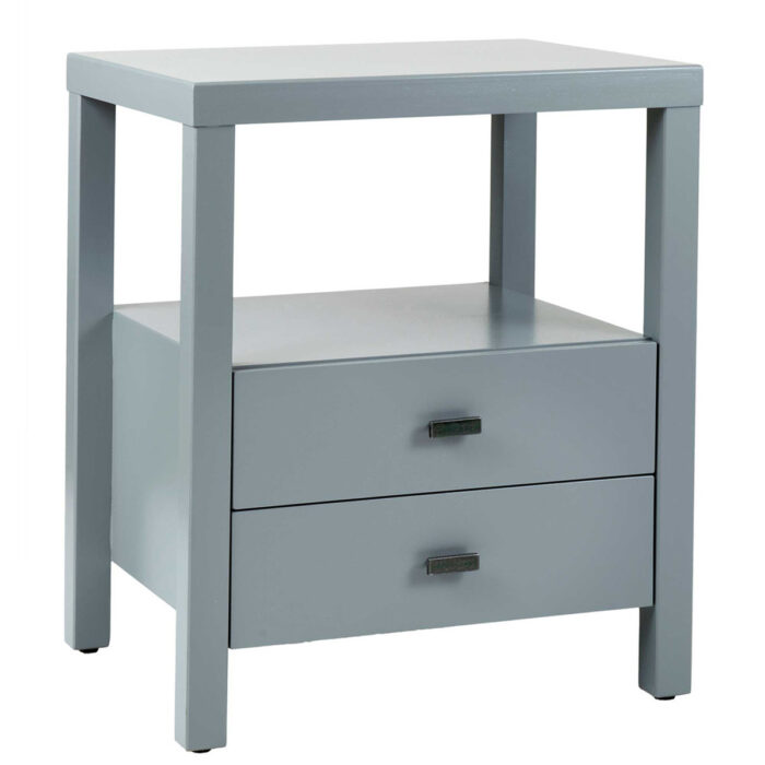 Hooper 2 Drawer Wooden Accent Side Table