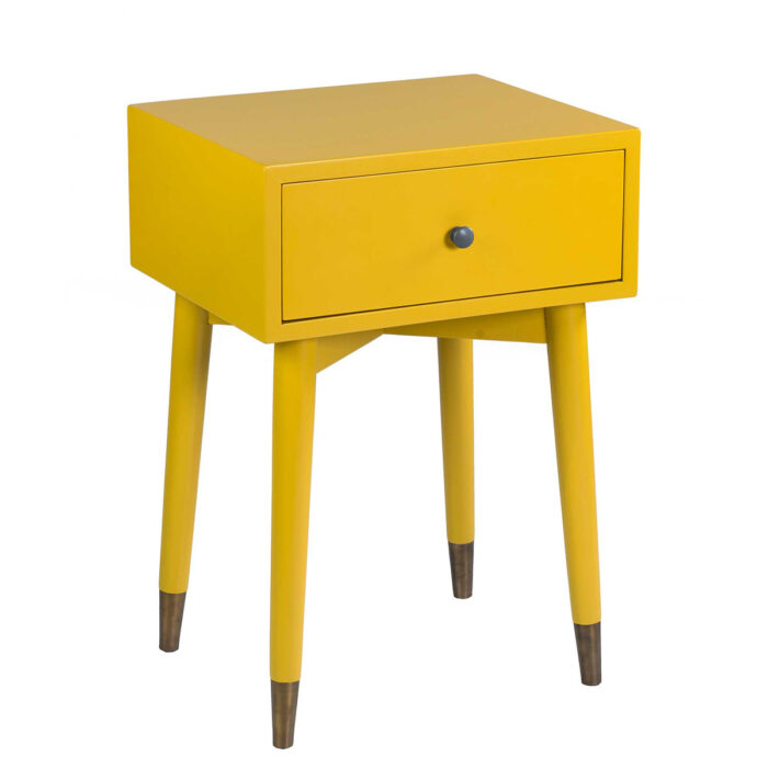 Omaha Modern One Drawer Wooden Accent Side Table