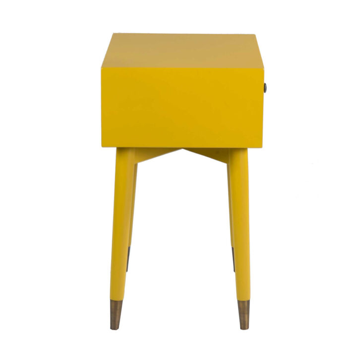 Omaha Modern One Drawer Wooden Accent Side Table - Image 2