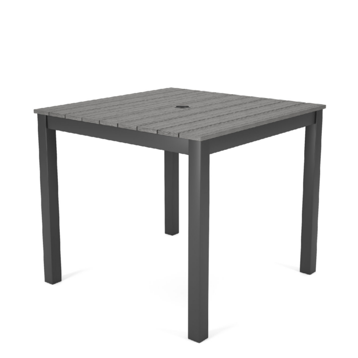 Charlotte 33″ Square Dining Table with Umbrella Hole