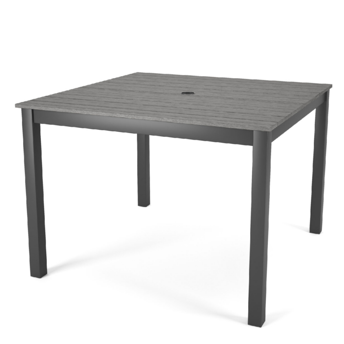 Charlotte 41″ Square Dining Table with Umbrella Hole