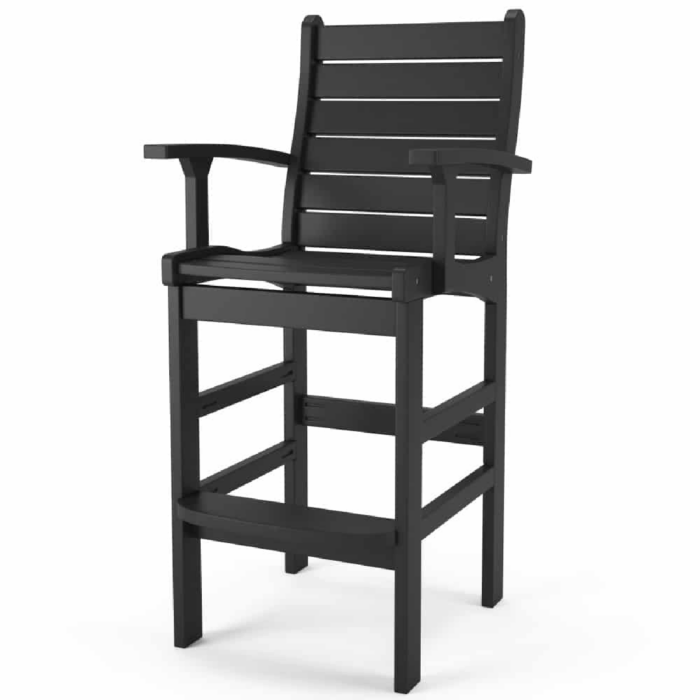 Oceanside Counter or Bar Height Chair With Arms – Poly Lumber