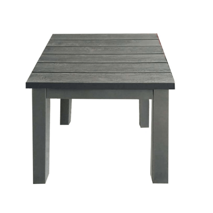 Sling Aluminum Square End Table – Wood Finish Texture