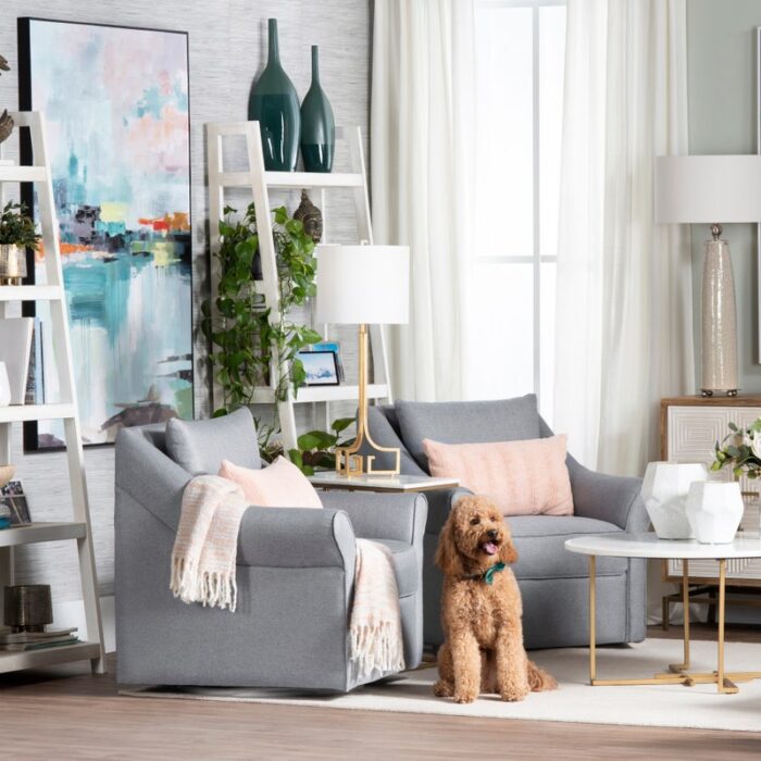 Lars Swivel Accent Chair - Image 3