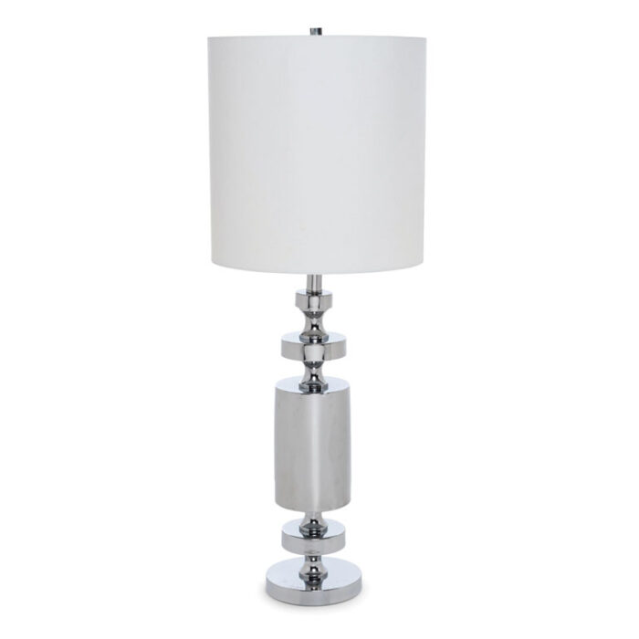 Nicole 36” Chrome Metal Table Lamp