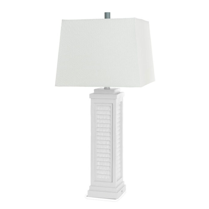 Shutter 32” Shutter Lamp with USB, White