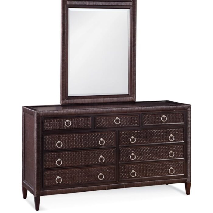 Naples Nine Drawer Rattan Dresser - Image 8