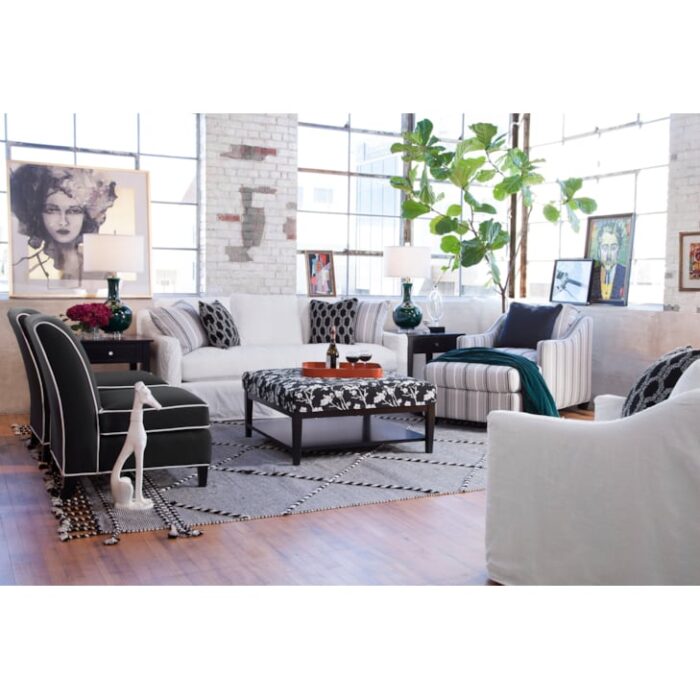 Oliver 3 over 1 Bench Seat Sofa with Slipcover - Image 2