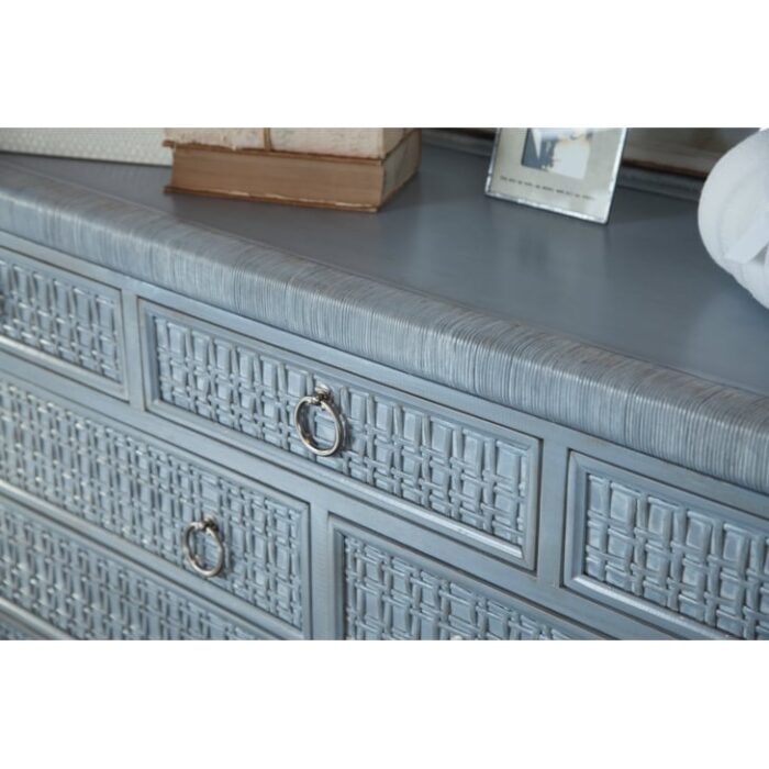 Naples Nine Drawer Rattan Dresser - Image 5