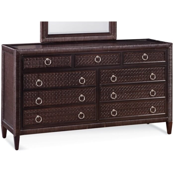 Naples Nine Drawer Rattan Dresser - Image 3