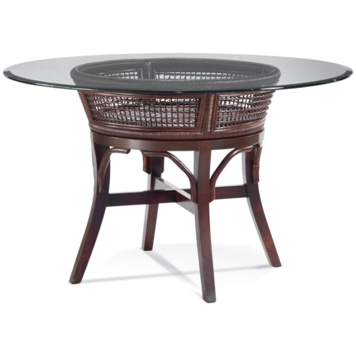 Boone 48" Round Glass Top Dining Table - Image 2