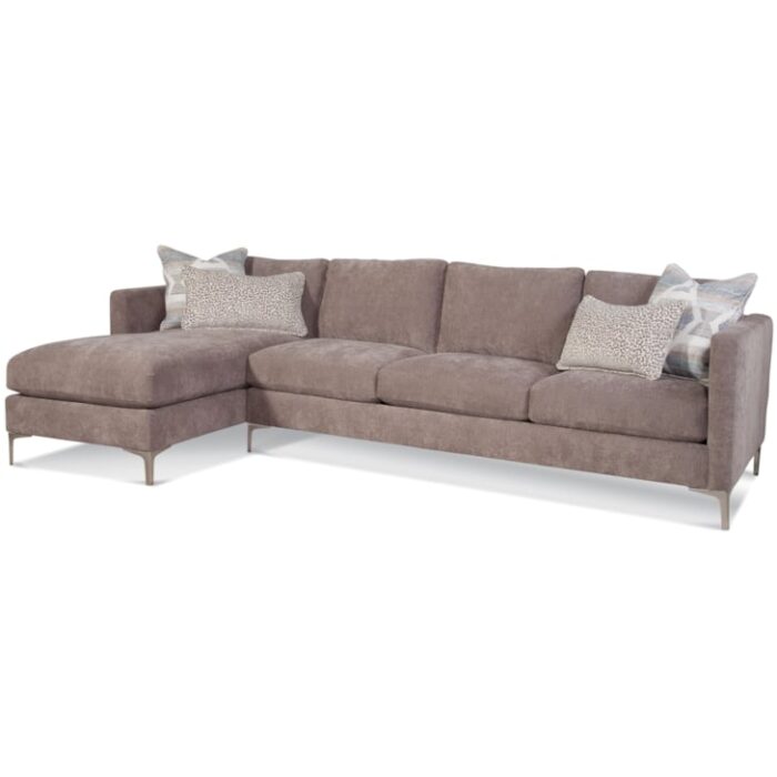 Lenox Chaise Sectional with Metal Legs