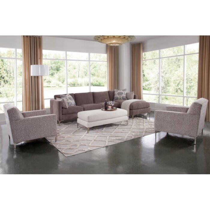 Lenox Chaise Sectional with Metal Legs - Image 2