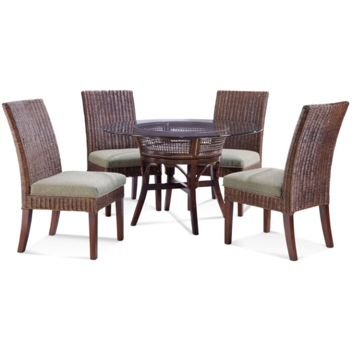 Boone 48" Round Glass Top Dining Table - Image 5