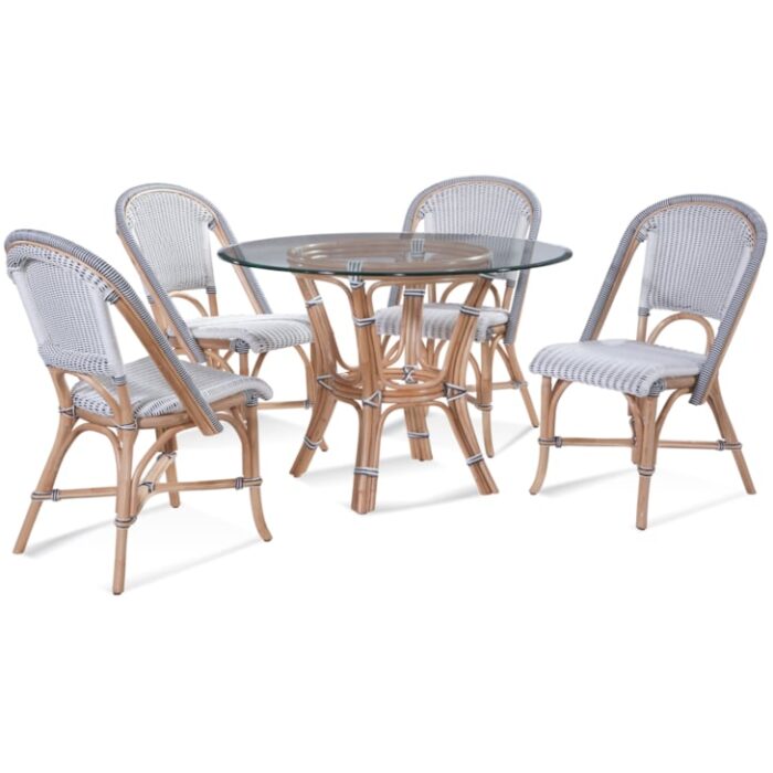 Pier Point Pier Point 42" Round Glass Top Dining Table - Image 2