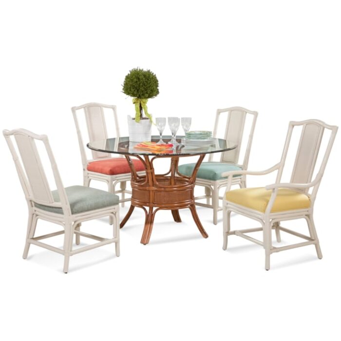 Drury Lane 60" Round Glass Top Dining Table - Image 2