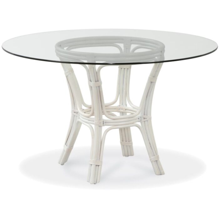 Trellis 48" Round Glass Top Dining Table