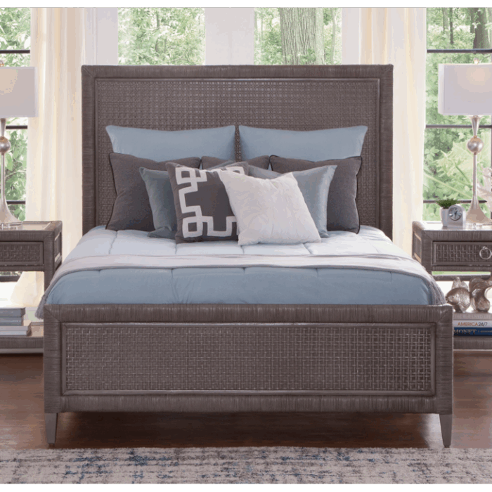 Naples Queen Rattan Panel Bed - Image 4