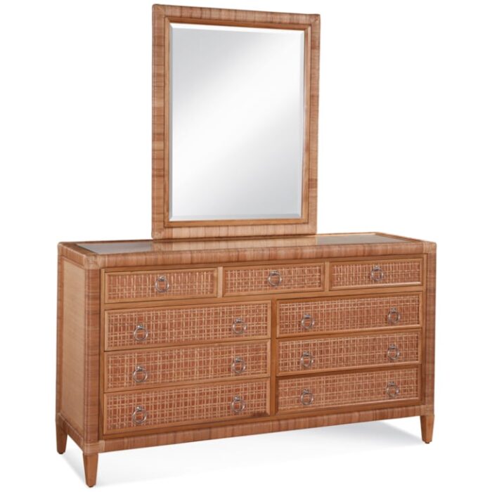 Naples Nine Drawer Rattan Dresser - Image 7